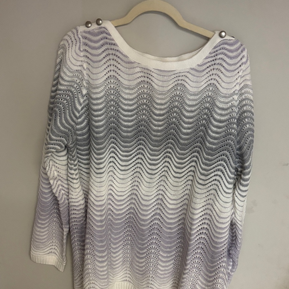 NWT Multi color Wave Pattern Sweater 16/18 1x